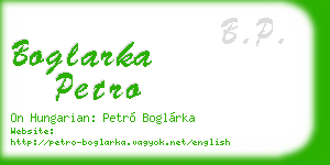 boglarka petro business card